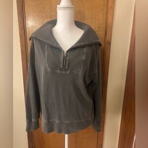 C&C California Gray  Cotton Blend  Half-Zip Pullover
